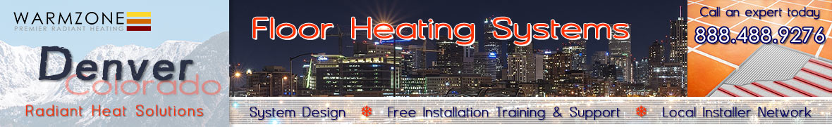 Denver, Colorado radiant floor heating banner